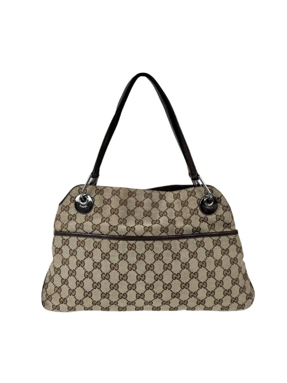 Auth Gucci Handbag Brown Gg #376993G35B